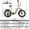 F6 BOOST Bici elettrica pieghevole per adulti, 250 W, Anteprima dell’immagine prodotto 8
