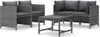 vidaXL 5-tlg. Garten-Lounge-Set mit Kissen Poly Rattan Grau Produktbild-Vorschau 1