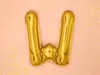 Balon foliowy Litera ''W'', 35cm, złoty Podgląd zdjęcia produktu 2