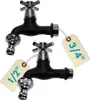 Garten Wasserhahn mit Schlauchanschluss 1/2" 3/4" Kugelhahn Produktbild-Vorschau 3