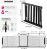 Barrière de sécurité AGNI 5 panneaux avec portillon - noir Voir les images du produit 6