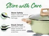A cooking pot with a lid, accompanied by text and illustrations providing storage advice. Náhled obrázku produktu