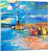 Bilder auf glas - Leuchtturm Meer - 40x40cm - Glasbilder - Produktbild-Vorschau 1
