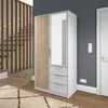 Easy4You Lux D2 Weiß/Eiche Wotan Kleiderschrank Produktbild-Vorschau 1
