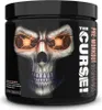 A black container of JNX Sports The Curse! pre-workout powder with a skull graphic. Produktbild-Vorschau