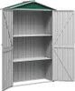 vidaXL Casetta da giardino Verde 116x45x175 cm Acciaio Anteprima dell’immagine prodotto 5