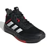 A studio shot of a single black Adidas sneaker with white and red accents, set against a white background. Podgląd zdjęcia produktu