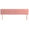 The Living Store Kopfteile 2 Stk. Rosa 90x7x78/88 cm Samt Produktbild-Vorschau 3