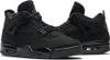 A pair of black Nike Air Jordan 4 Retro sneakers. Náhľad obrázku produktu