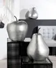 Gilde Dekoobjekt, Birne, Fiberglas, Magnesia, silberfarben, Produktbild-Vorschau 2