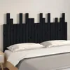vidaXL Wand-Kopfteil Schwarz 146,5x3x80 cm Massivholz Produktbild-Vorschau 3