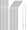 Edelstahl Strohhalme, 14pcs Edelstahl-Stroh Set 6 gerade 5 Produktbild-Vorschau 1