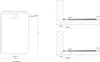 Technical drawings and dimensions of a shower tray. Produktbild-Vorschau