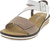 Rieker Damen Keil-Sandaletten Weiß/Beige Voir les images du produit 85