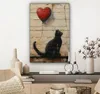 Wanddeko 40x60 cm - Banksy - Katze - Luftballon - Produktbild-Vorschau 7