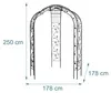 Relaxdays Padiglione delle rose, metallo, A x L x P: 250 x Anteprima dell’immagine prodotto 4