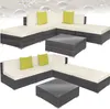 Rattan Lounge Paris mit Aluminiumgestell wetterfest Produktbild-Vorschau 10