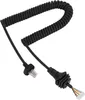 A coiled black cable with connectors on both ends, isolated on a white background. Podgląd zdjęcia produktu