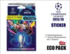 A product package for UEFA Champions League 2025/2026 stickers, featuring player images and the Champions League trophy. Anteprima dell’immagine prodotto