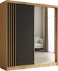 200 cm Kleiderschrank Neli mit Lamellen und Spiegel Produktbild-Vorschau 1