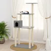 vidaXL Kratzbaum mit Sisal-Kratzsäulen Hellgrau 147 cm Produktbild-Vorschau 8