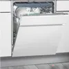 A white dishwasher with its door open, showing the interior racks and dishes. Produktbild-Vorschau