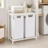 BEGRYF Wäschekorb mit 2 Wäschesäcken 73 x 33 x 71 cm Weiß Produktbild-Vorschau 6