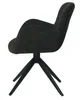HowHomely THEO Chair Black Fabric - moderný dizajn, Náhľad obrázku produktu 5