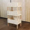 360home geflochten Regal aus Rattan Standregal Stauraum Produktbild-Vorschau 1