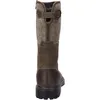 The back view of a brown and gray boot. Voir les images du produit