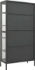 vidaXL Vitrine Anthrazit 90x40x180 cm Stahl und Gehärtetes Produktbild-Vorschau 6