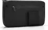 A black shopper bag with a zippered pocket and a small pouch on the front. Produktbild-Vorschau
