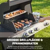 Outsunny Gasgrill 10,5 KW 4 Brenner BBQ Grillwagen Produktbild-Vorschau 4