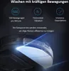Close-up of a robotic vacuum cleaner with marketing text and icons highlighting its features. Náhled obrázku produktu