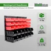 Stapelboxen mit Wandregal rot 32 tlg, Kleinteilemagazin Produktbild-Vorschau 2