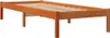A wooden bed frame with slats. Produktbild-Vorschau