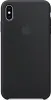 A black silicone case for an iPhone XS Max is shown from the back. Produktbild-Vorschau