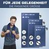 Mikrofaser-Handtuch mit Struktur - Navy/Rand: Grau, 160x80 Produktbild-Vorschau 4