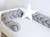 400 cm GRAU Geflochtenes Kissen Zierkissen Dekokissen Bettschlange Bettumrandung Zugluftstopper Produktbild-Vorschau