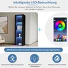Černá, lesklá vitrína s LED osvětlením, rozměry 55 x 38 x Náhled obrázku produktu 11