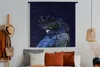 MuchoWow® Wandteppich Wandbehang Blauer Kakadu mit dunklem Produktbild-Vorschau 4