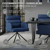 ML-Design Esszimmerstühle drehbar 4er Set Dunkelblau Produktbild-Vorschau 2