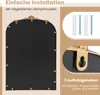 COSTWAY Barokowe lustro złote, 66 x 95 cm, łukowe lustro Podgląd zdjęcia produktu 4