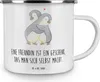 Mr. & Mrs. Panda Emaille Tasse Geschenk Freundin - Weiß - Produktbild-Vorschau 3