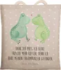 Mr. & Mrs. Panda Stoffbeutel Frosch Liebe - Grau Pastell - Produktbild-Vorschau 1
