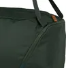 A close-up view of a dark green duffel bag, focusing on the zipper and strap attachment. Produktbild-Vorschau