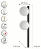 Wandleuchte Schwarz Weiß Wandlampe mit Schalter 60 cm hoch Produktbild-Vorschau 9