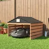 Outsunny Mähroboter Garage aus Holz wetterfest Überdachung Produktbild-Vorschau 9