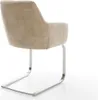 DELIFE Freischwinger Pejo-Flex Mikrofaser Beige Vintage Produktbild-Vorschau 5