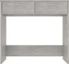A grey console table with two drawers. Podgląd zdjęcia produktu